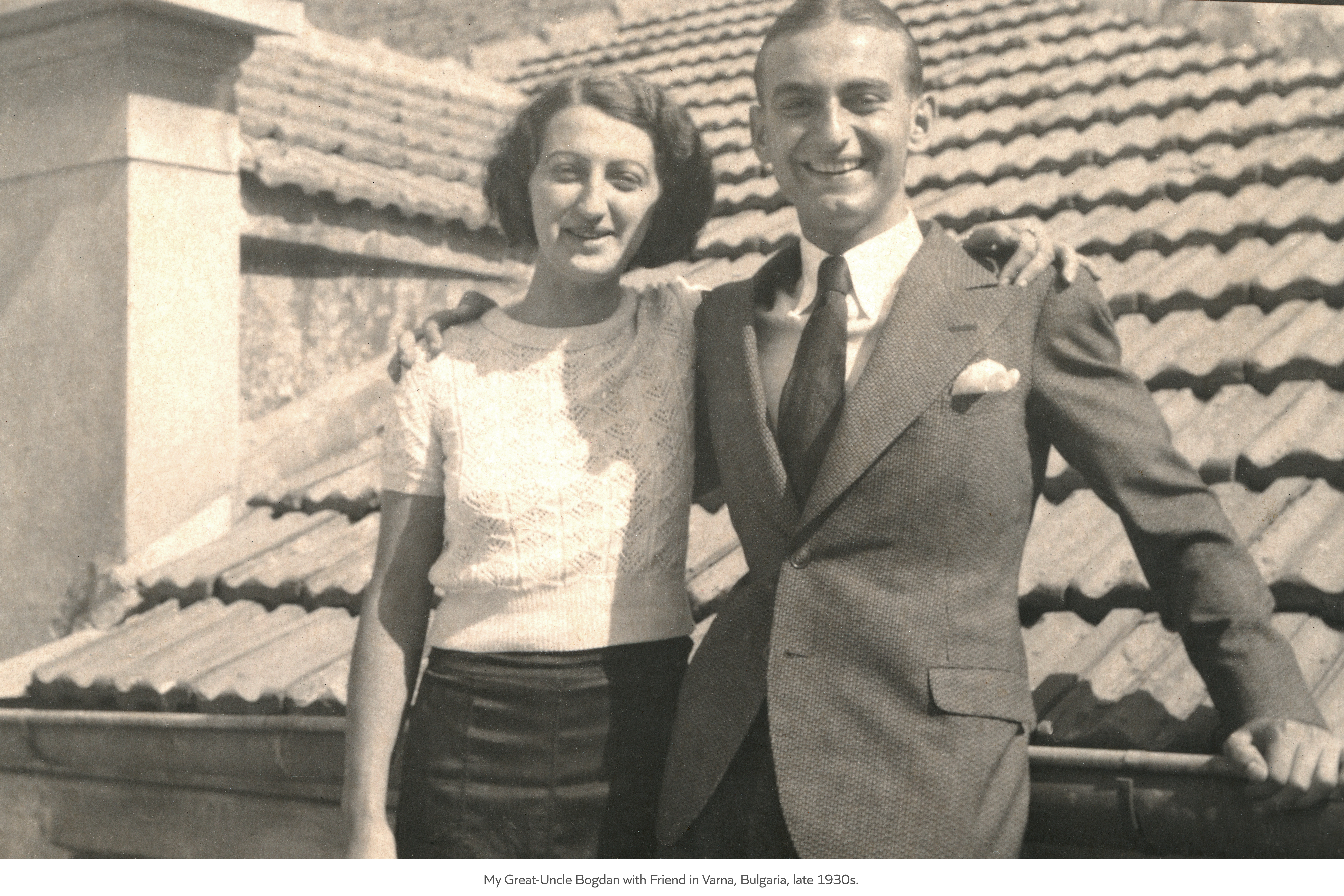 My Great-Uncle Bogdan with Friend in Varna, Bulgaria, late 1930s.