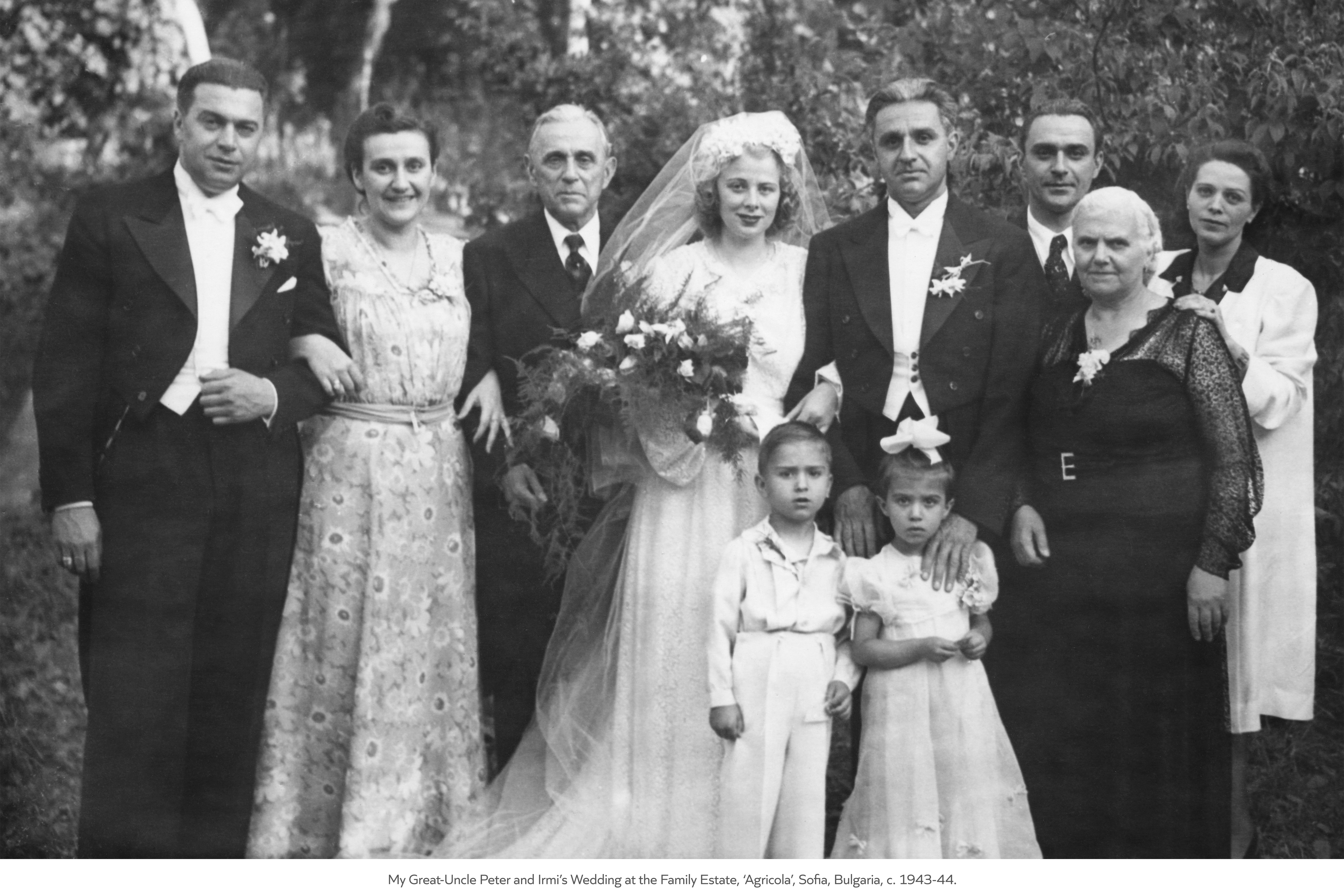 My Great-Uncle Peter and Irmi's Wedding at the Family Estate Agricola, Sofia, Bulgaria, c. 1943-44